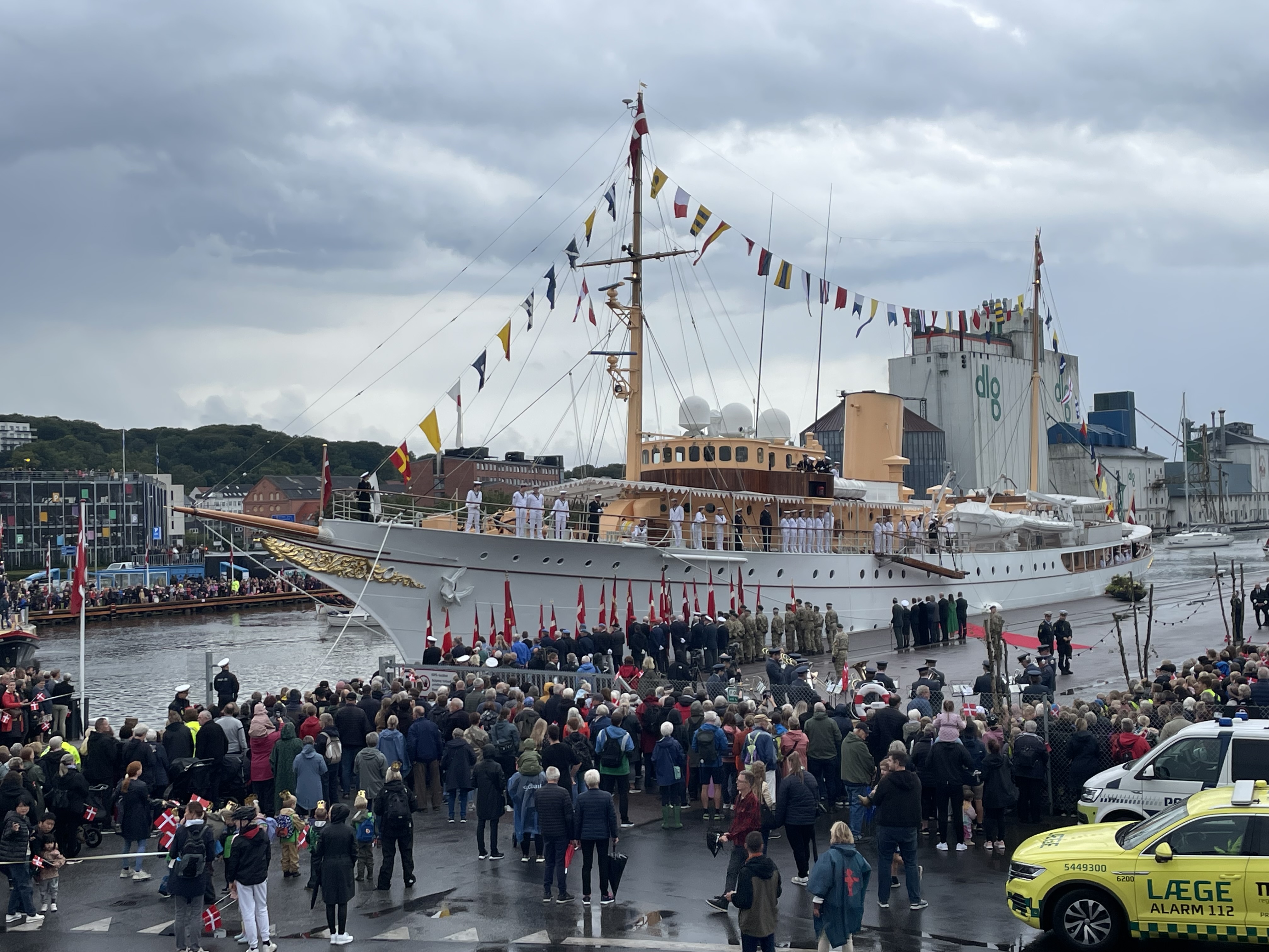 Kongeskibet Dannebrog i Randers Havn