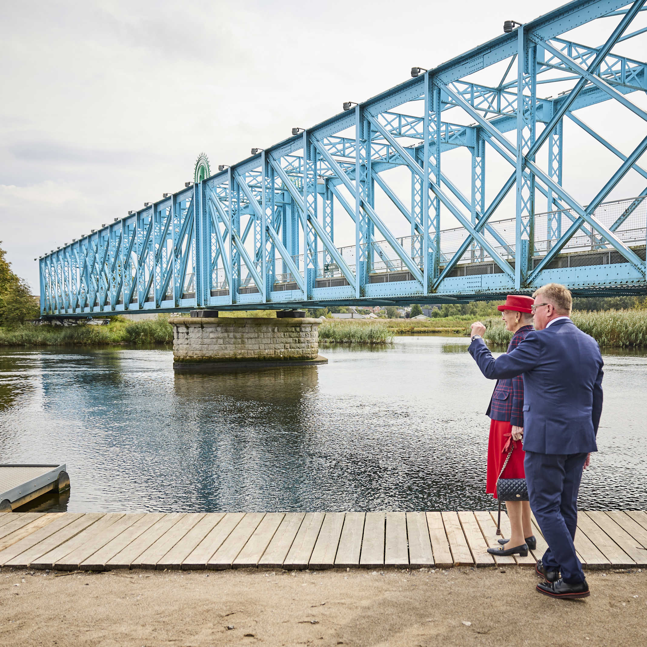 H.M. Dronningen ved Den Blå Bro