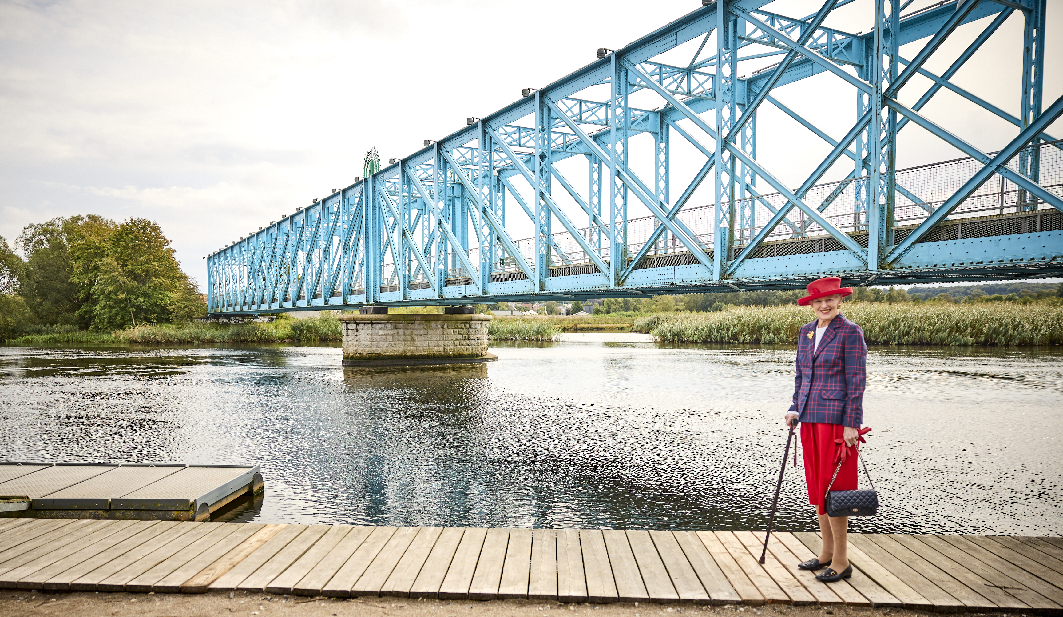 H.M. Dronningen ved Den Blå Bro
